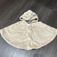 ミキハウス ベビーポンチョ ベージュ