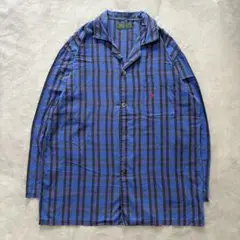 00's vintage POLO 開襟シャツ チェック アメカジ ストリートのサムネイル