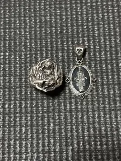 作家 SILVER イタリア ブローチ ネックレス シルバー 横顔 ペンダント 