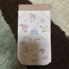サンリオキャラクターズ ピンク ペンケース バネ口金マルチケースメガネケース