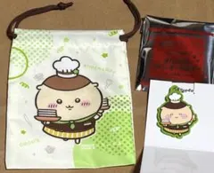 ちいかわ×ココス くりまんじゅう 巾着 ＆ ラバーキーホルダー