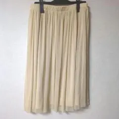 L 大きいサイズ ZARA ゴールド ベージュ キラキラ ラメ スカート ゴム