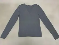 お値下げ　Abahouse Devinette Vネックニット　グレー　M