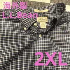 海外製エルエルビーン チェック ボタンダウンシャツ L.L.Bean XXL