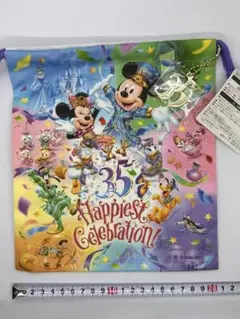 20《未使用》東京ディズニーランド　35周年記念　巾着袋　きんちゃく 2018年
