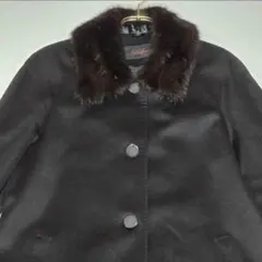 美品 匿名配送 カシミヤ 100% ロングコート 9号 手袋付き