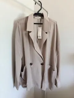 ANGIE シアー ジャケット(ライトグレー)