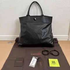 美品 ゲラルディーニ ソフティ トートバッグ 総柄 レディース ブラック
