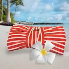 ケイトスペード　クラッチバッグ　リボン　赤