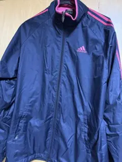 adidas ネイビー ピンク ウィンドブレーカー上下
