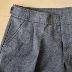 UNIQLO ショートパンツ　ウール　フラノ　グレー　L 大きめ
