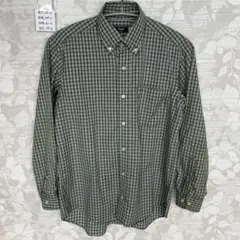 マ*ロ様 KENT ボタンダウンシャツ M 緑紫チェック長袖