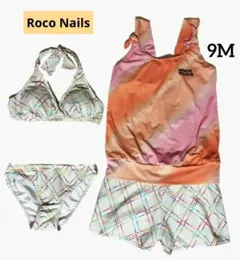 Roco Nails チェック柄 セパレート水着 白 4点セットのサムネイル