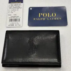 新品　ポロラルフローレン　名刺入れ　カードケース　ビッグポニー刻印　ブラックのサムネイル