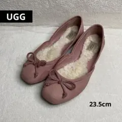 ま*る様 UGG パンプス　スエード　ボア　ピンク　23.5cm