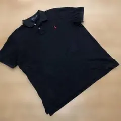 人気カラー ポロ ラルフローレン 黒 ブラック ポロシャツ XL