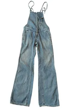 ジョンブル デニムオーバーオール AP817 ユーズド＆プチダメージ加工 M