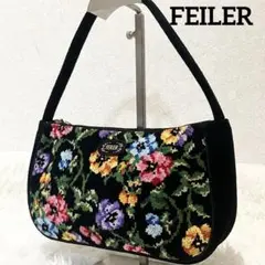 【未使用級】フェイラー　ハンドバッグ シュニール織　花柄　ワンショルダー