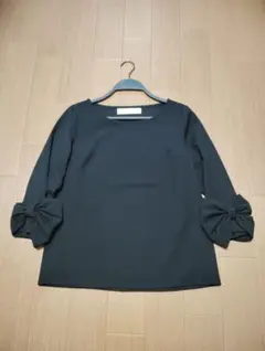 tocco closet ブラックリボン長袖トップス M