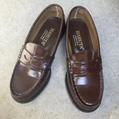 HARUTA ブラウン レザー ローファー 短時間着用　22.5ＥＥ