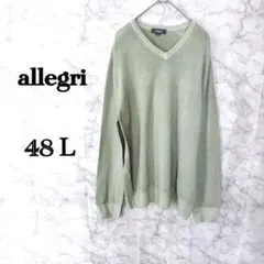 allegri アレグリ Vネック ニット セーター 48 ライトグリーン大きいのサムネイル