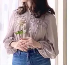 Her lip to Moonshine Blouse フリル タック ブラウスのサムネイル