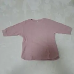 UNIQLO GIRLS ワッフルクルーネックT（5部袖)