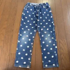 petit main おさるのジョージ デニムパンツ 総柄 130cmのサムネイル
