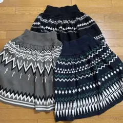 フェリシモ　ニットスカート　3枚セットのサムネイル