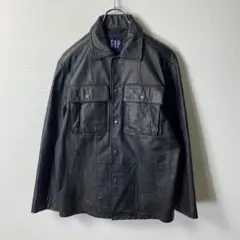 00s gap レザージャケットM ダークブラウン カーコート 野村訓市