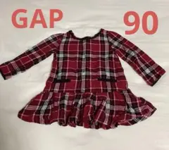 babyGap 赤いチェック柄ワンピース 18-24ヶ月