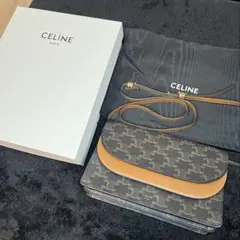 CELINEセリーヌ 美品 トリオンフ クラッチ ２WAYショルダー