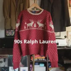 Polo by Ralph Lauren ウールセーター 赤