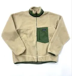 09年patagonia パタゴニアレトロX 23055 XLベージュ×グリーン