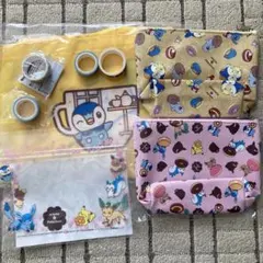 【未使用品】ポケモンポーチ、エコバッグ、マスキングテープ8点まとめ売り