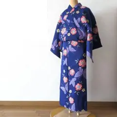 新品　未使用　浴衣単品　紺色　藍色　レディース　大人　ゆかた