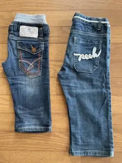 デニム ハーフパンツ2枚　120、140