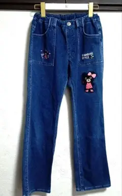 ダブルＢ♡刺繍ワッペンデザイン♡ デニムパンツ ♡150サイズ