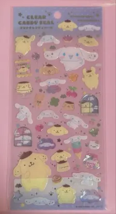 【正規】ポムポムプリン　シナモロール　クリアキャンディシール　サンリオ
