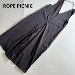 【ロペピクニック】サロペット　重ね着　オーバーオール　黒　ブラック　オシャレ