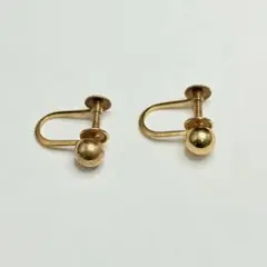 K18 18金 ゴールドボール型 イヤリング シンプル ヴィンテージ