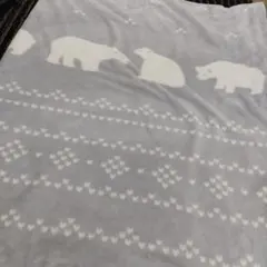 シロクマ柄 シングル掛け布団カバー フリース素材