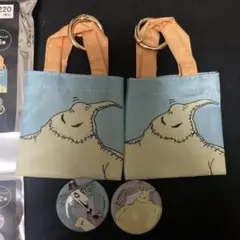 4個セット　ナイトメアビフォアクリスマス　ミニミニバッグ 缶バッジ