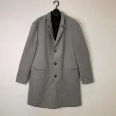 ZARA ザラ シングルブレスト チェスターコート グレー系 XXLサイズ相当