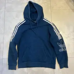 adidas ネイビー パーカー 80s 田村保乃着用 - メルカリ
