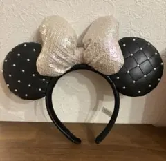 Disney カチューシャ　スパンコールリボン　ミニー　ディズニー