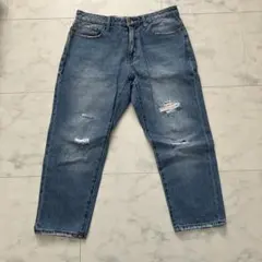 GLOBAL WORK ダメージクロップドデニムパンツ Mサイズ