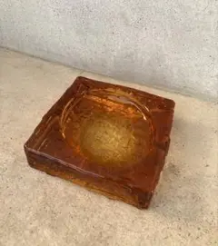 灰皿　骨董品 秋田・桜皮細工 木製灰皿（持ち手・引き出し付き）アンティーク
