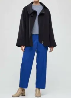 DES PRES ナッピングウール アシンメトリー ショートコート