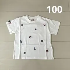 プティマイン☆MLBロゴ刺繍Tシャツ100